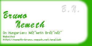 bruno nemeth business card